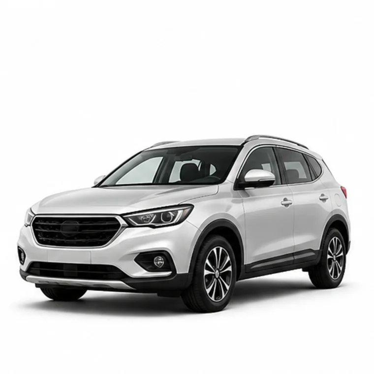 Carro utilitário esportivo prata para rastreamento