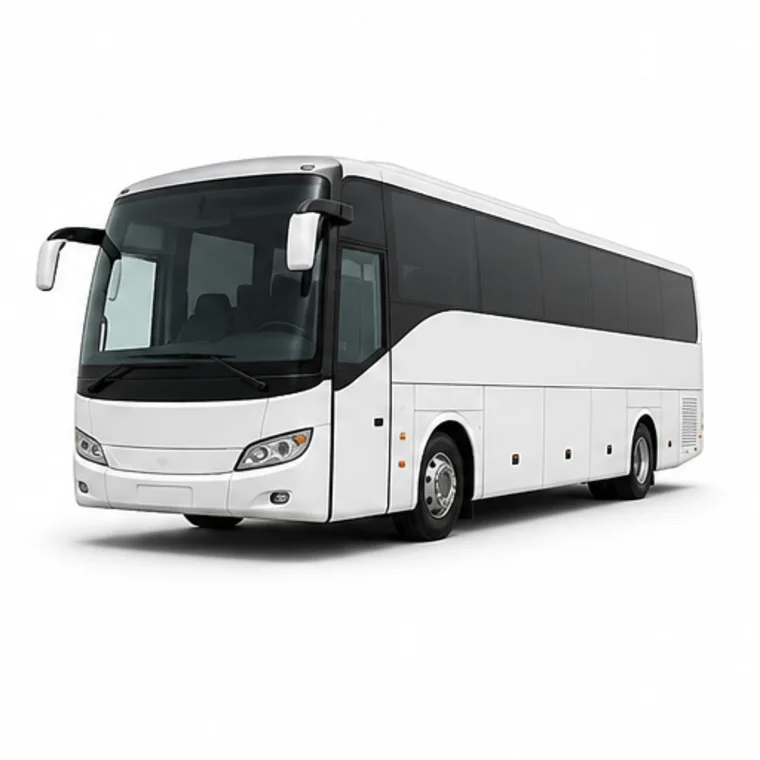Ônibus branco monitorado em tempo real